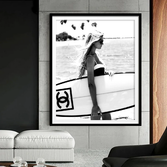 Affiche en toile SURF CHANEL