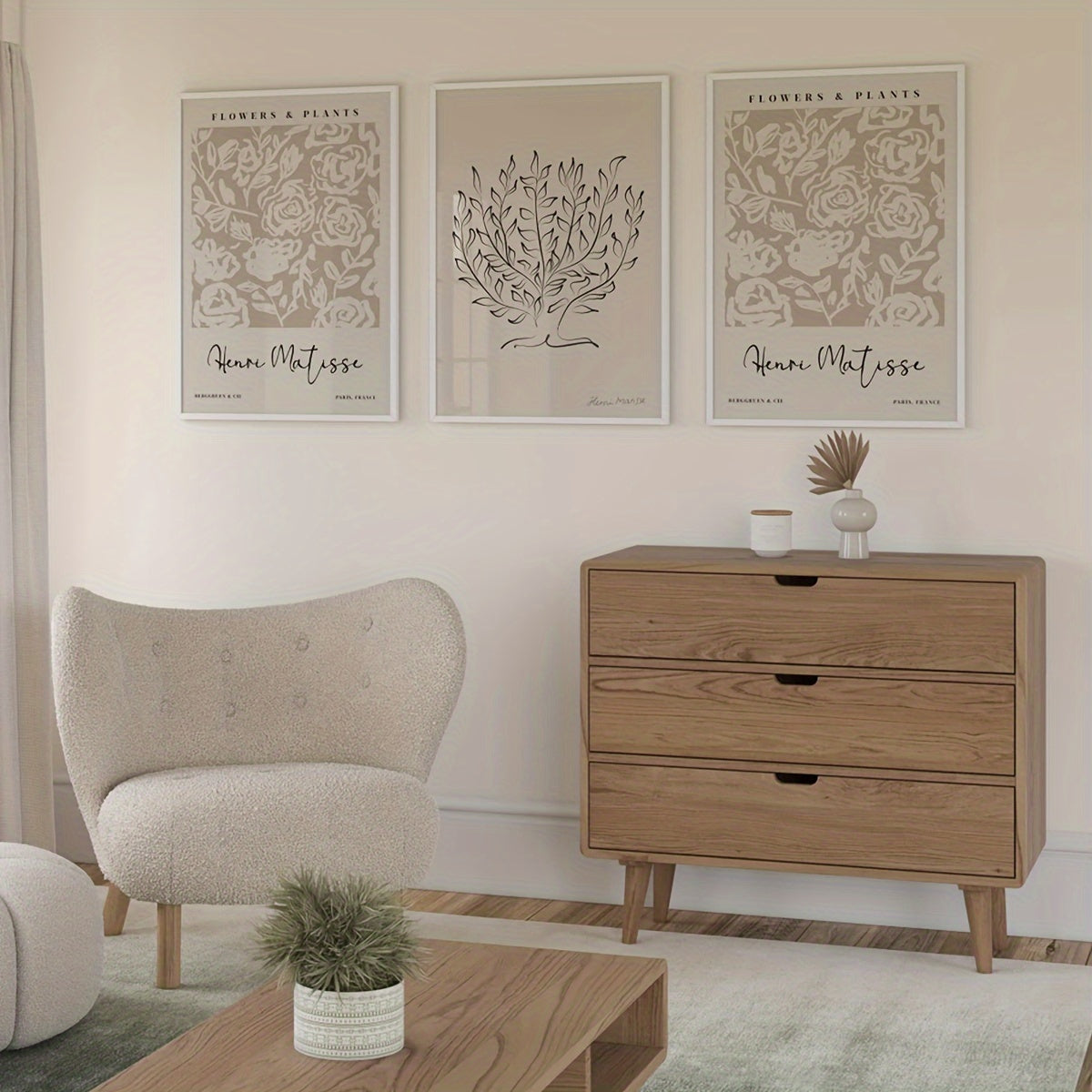 Set de 3 affiches en toile MATISSE
