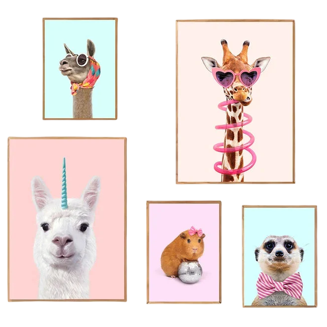 Affiche en toile "ANIMAUX EN FÊTE"