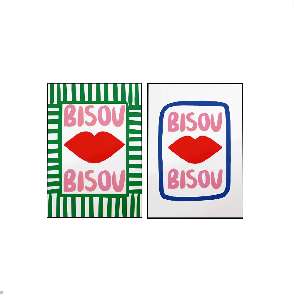 Affiche en toile BISOU BISOU