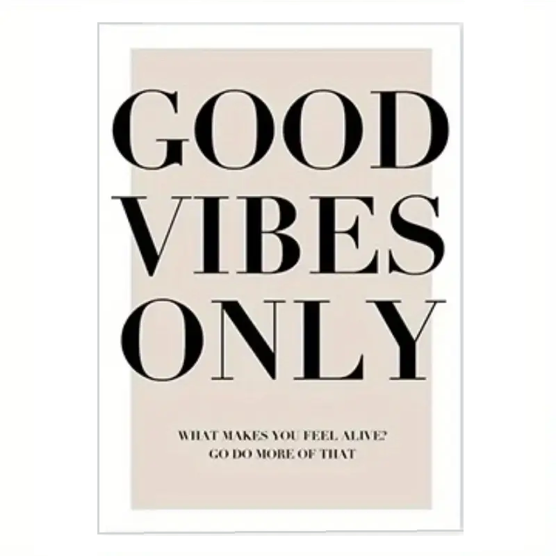 Affiche en toile GOOD VIBES ONLY