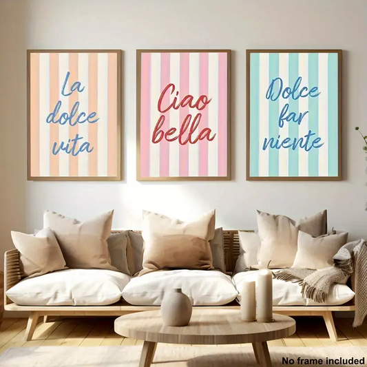 Affiche en toile DOLCE VITA & CIAO BELLA