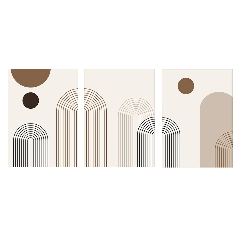 Set de 3 affiches en toile abstraite ARCHY