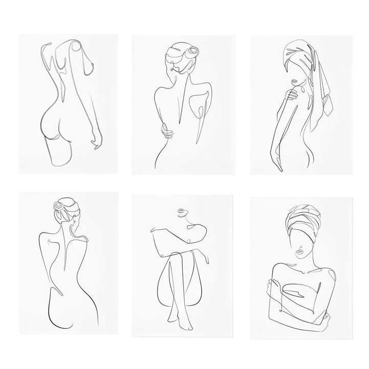 Affiche en toile abstraite SCANDI WOMAN