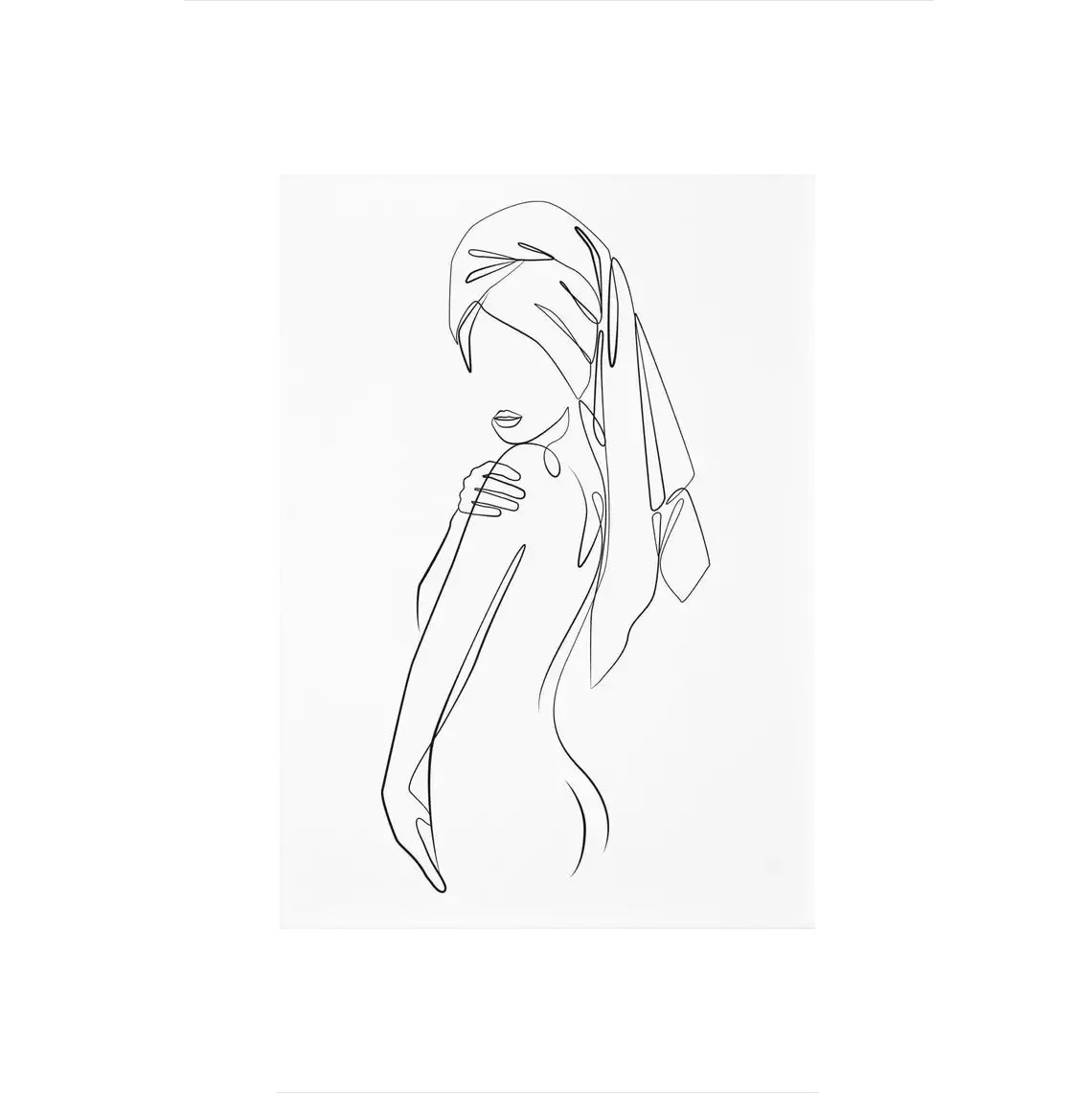 Affiche en toile abstraite SCANDI WOMAN