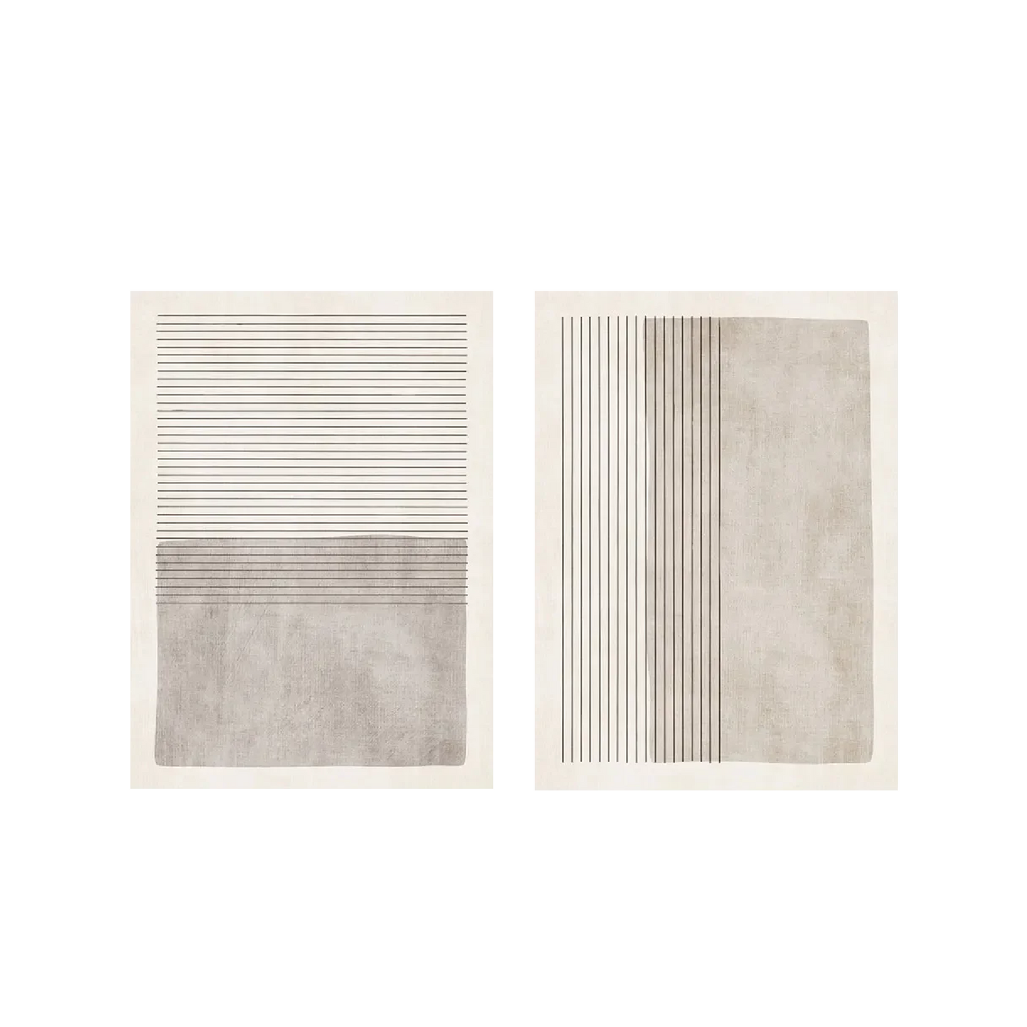 Affiche en toile abstraite BEIGE GRAY