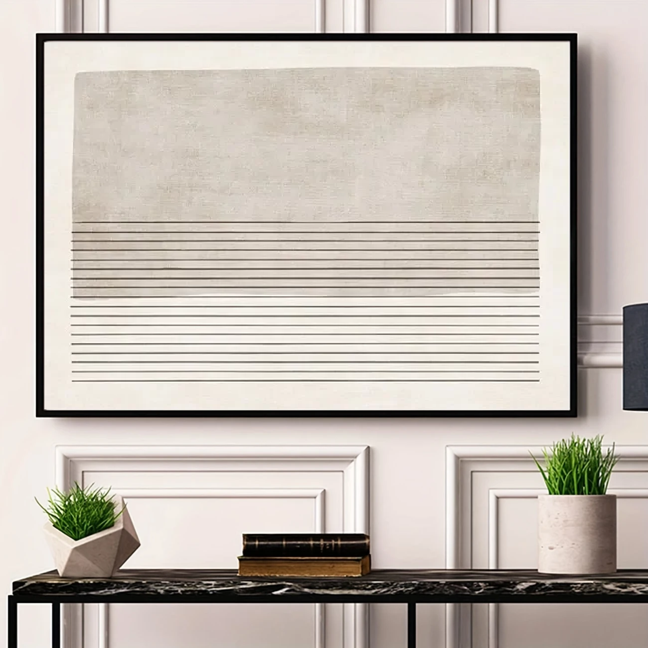 Affiche en toile abstraite BEIGE GRAY