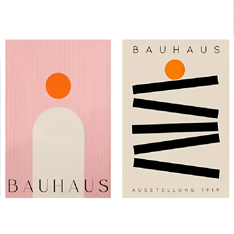 Set de 2 affiches en toile BAUHAUS DUO