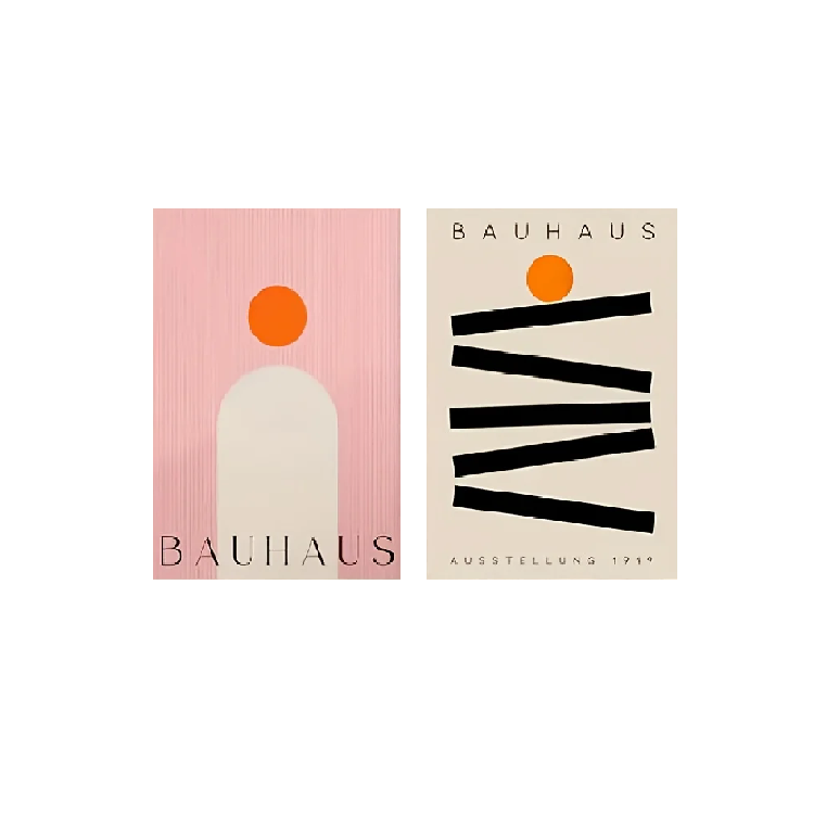 Set de 2 affiches en toile BAUHAUS DUO