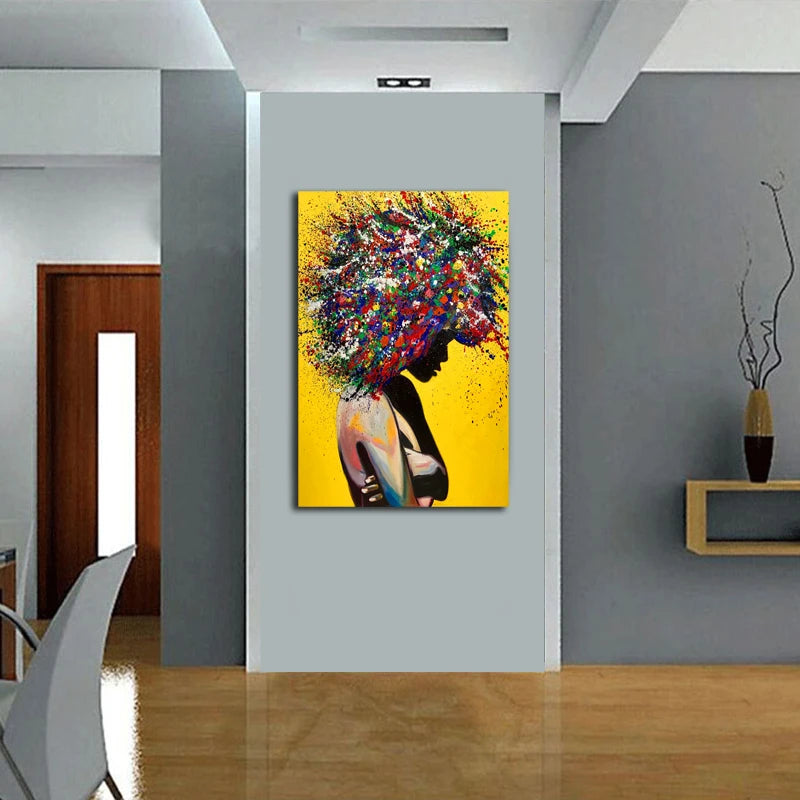 Affiche en toile "MODERN GIRL" Portrait
