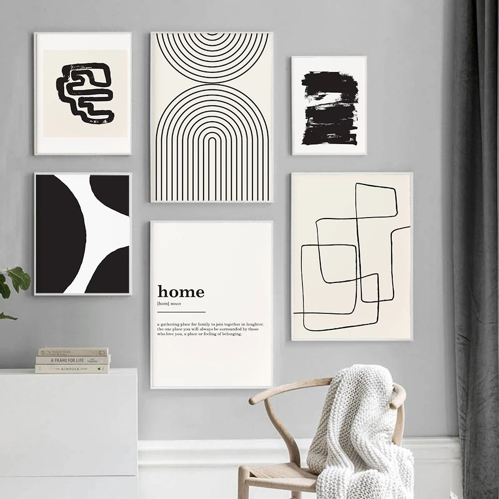 Affiche en toile "ART NOIR ET BLANC"