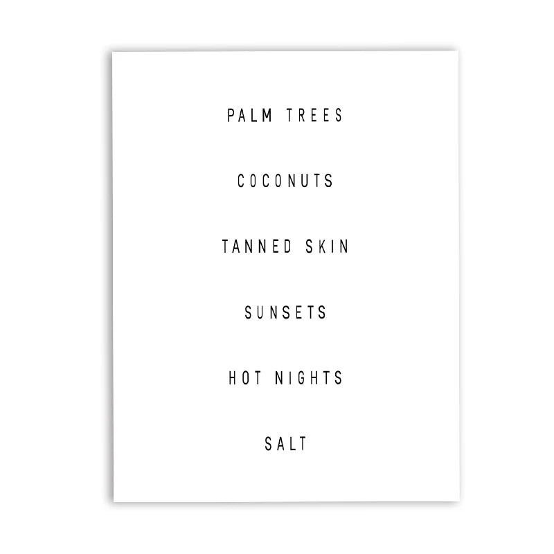 Affiche en toile "PALMIER"