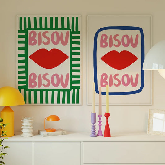 Affiche en toile BISOU BISOU