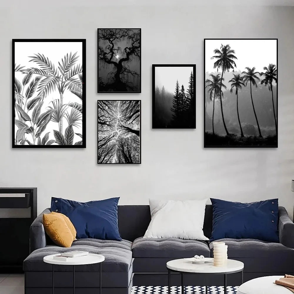 Affiche en toile noir et blanc PALMERS