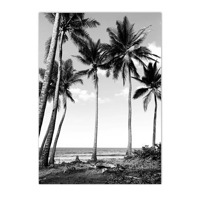 Affiche en toile noir et blanc SURFING BUS