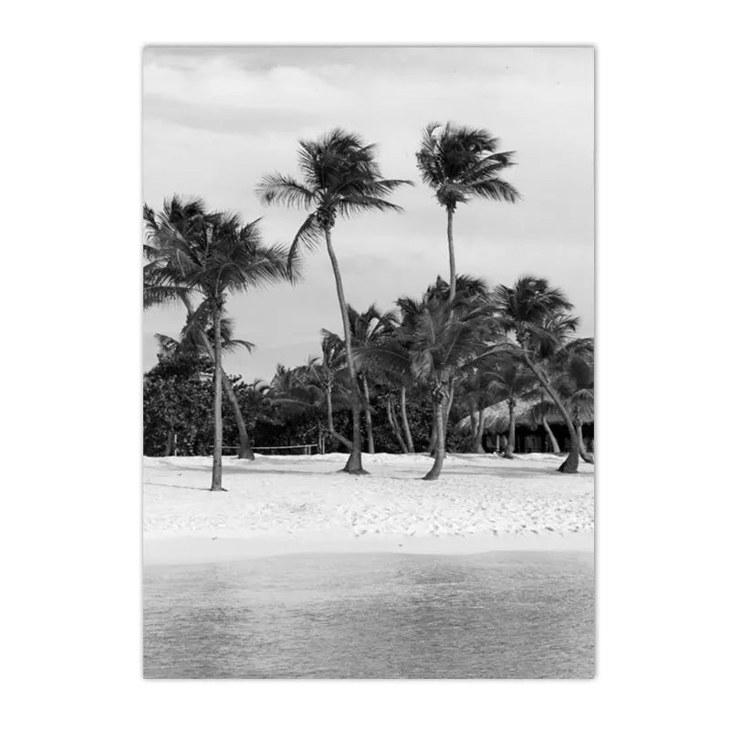 Affiche en toile noir et blanc SURFING BUS
