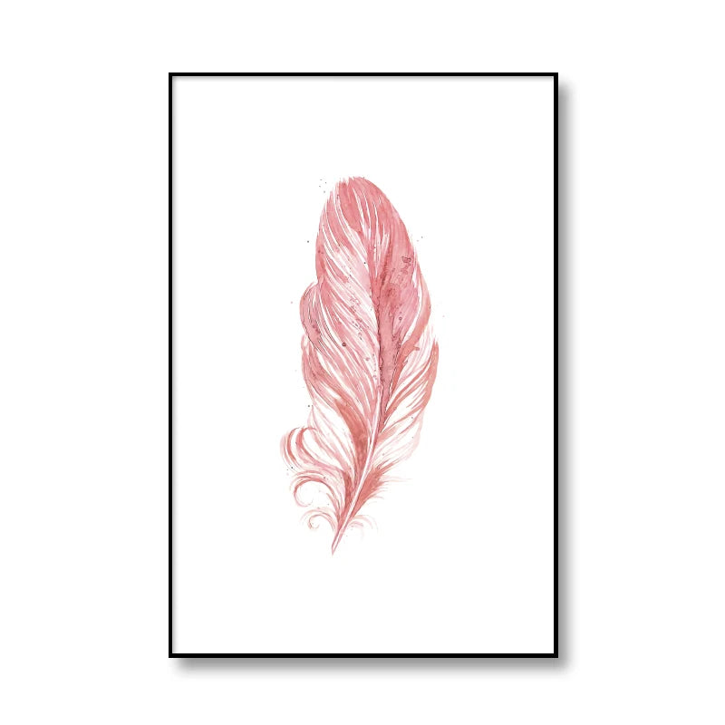 Affiche en toile LOVE HAPPY PLUME
