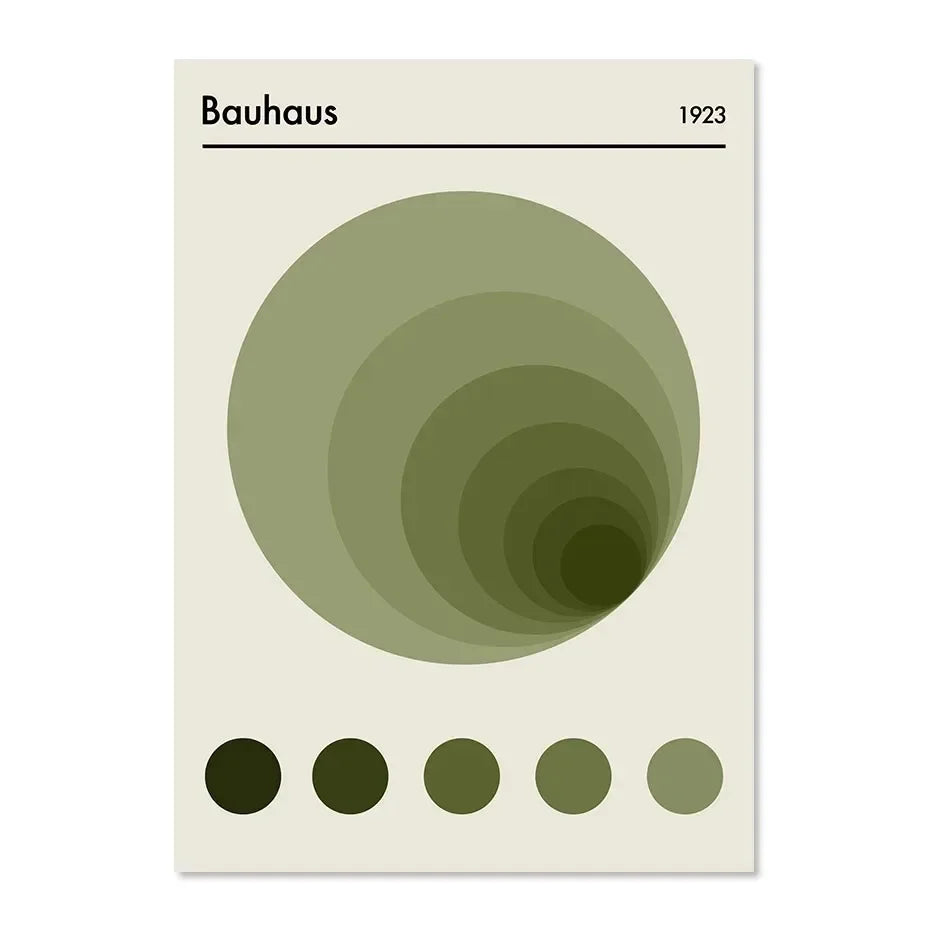Affiche en toile BAUHAUS SCANDINAVE VERT