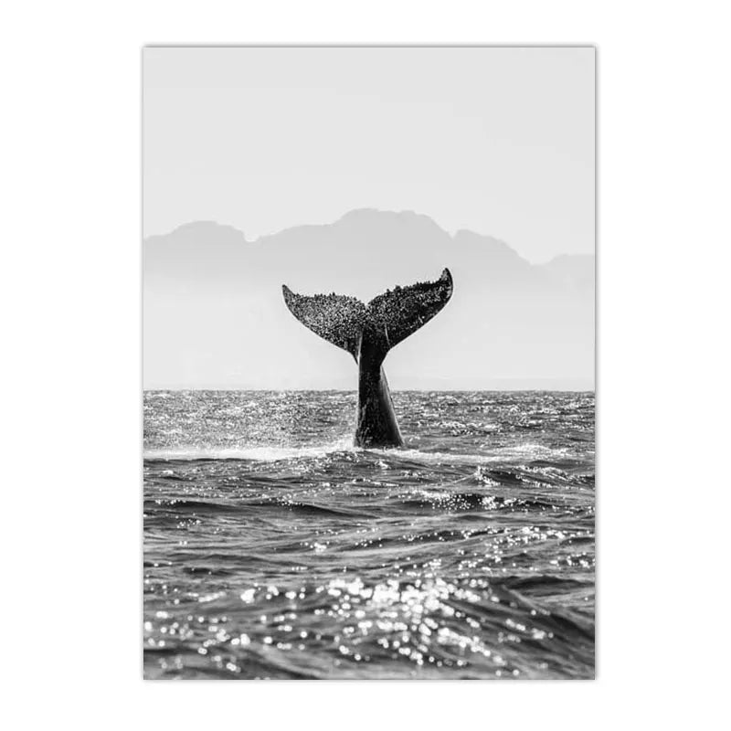 Affiche en toile noir et blanc SURFING BUS