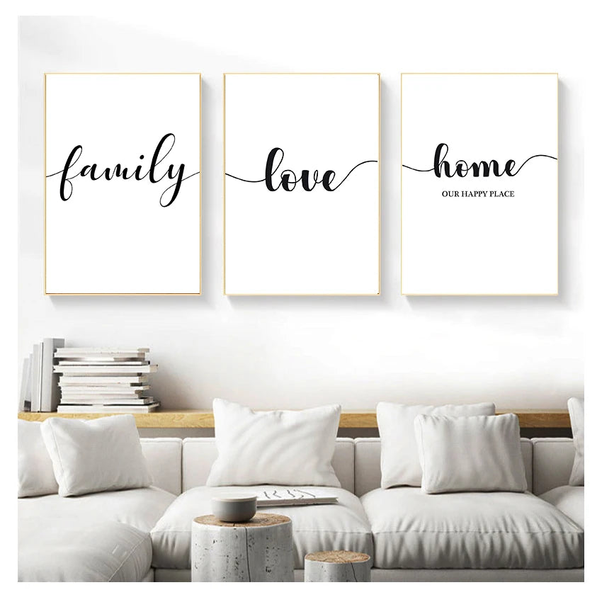 Affiche en toile FAMILY LOVE HOME