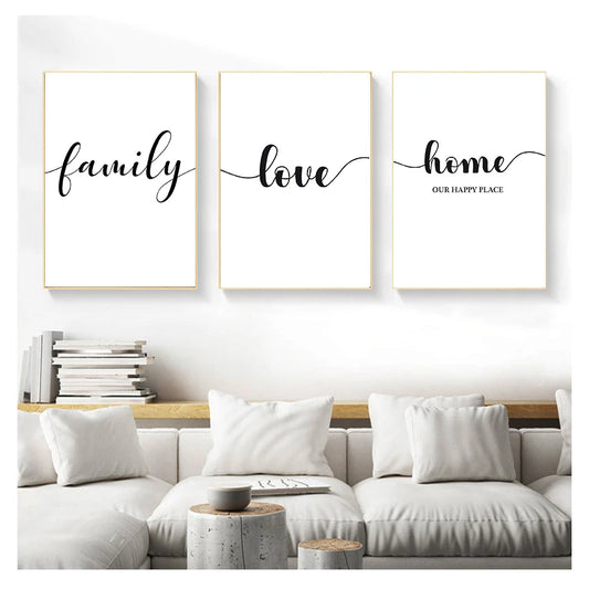 Affiche en toile FAMILY LOVE HOME