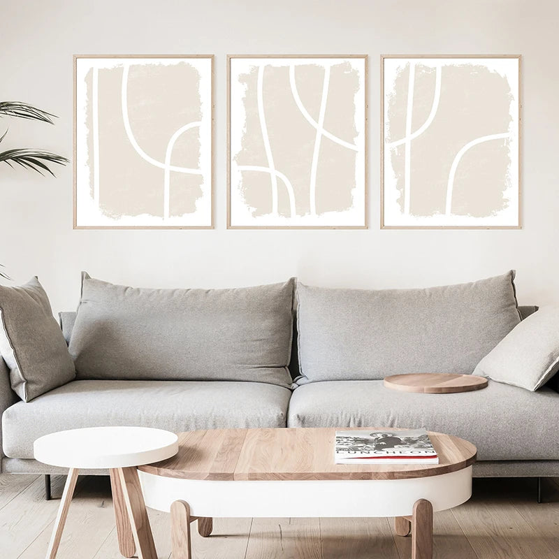 Affiche en toile abstraite NEUTRAL BEIGE