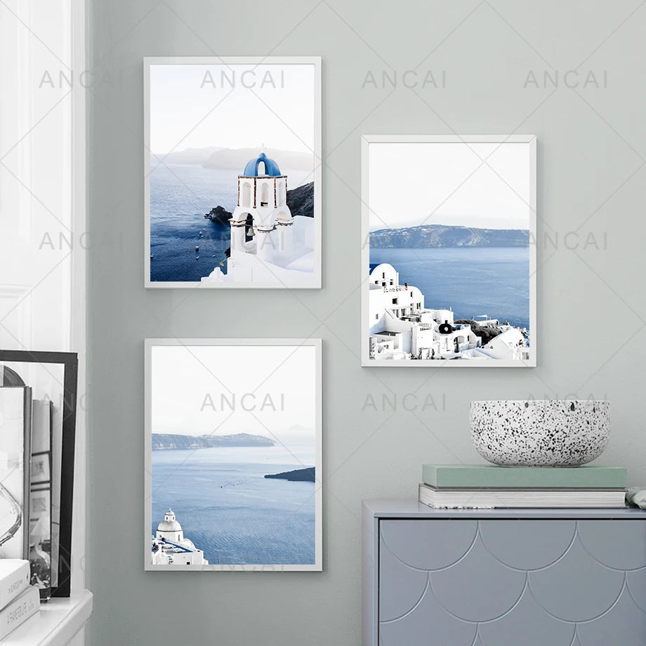 Affiche en toile GRECE SANTORIN