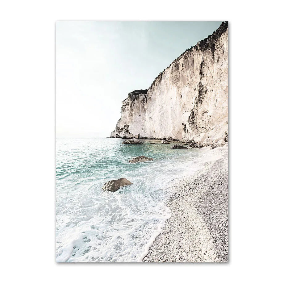 Affiche en toile SANTORINI BEACH