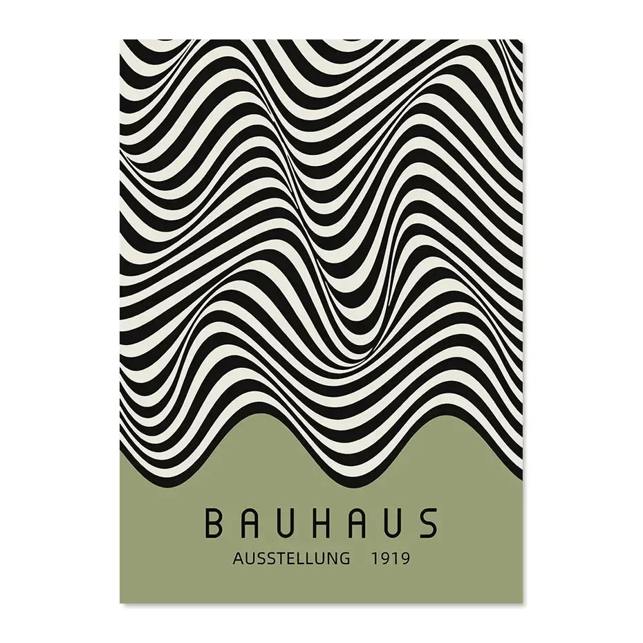 Affiche en toile BAUHAUS SCANDINAVE VERT