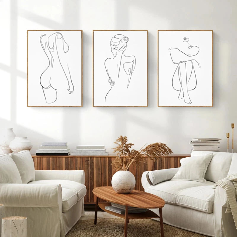 Affiche en toile abstraite SCANDI WOMAN