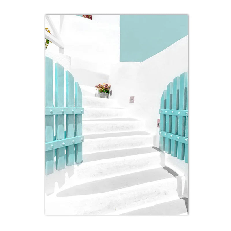 Affiche en toile ISLAND SANTORINI