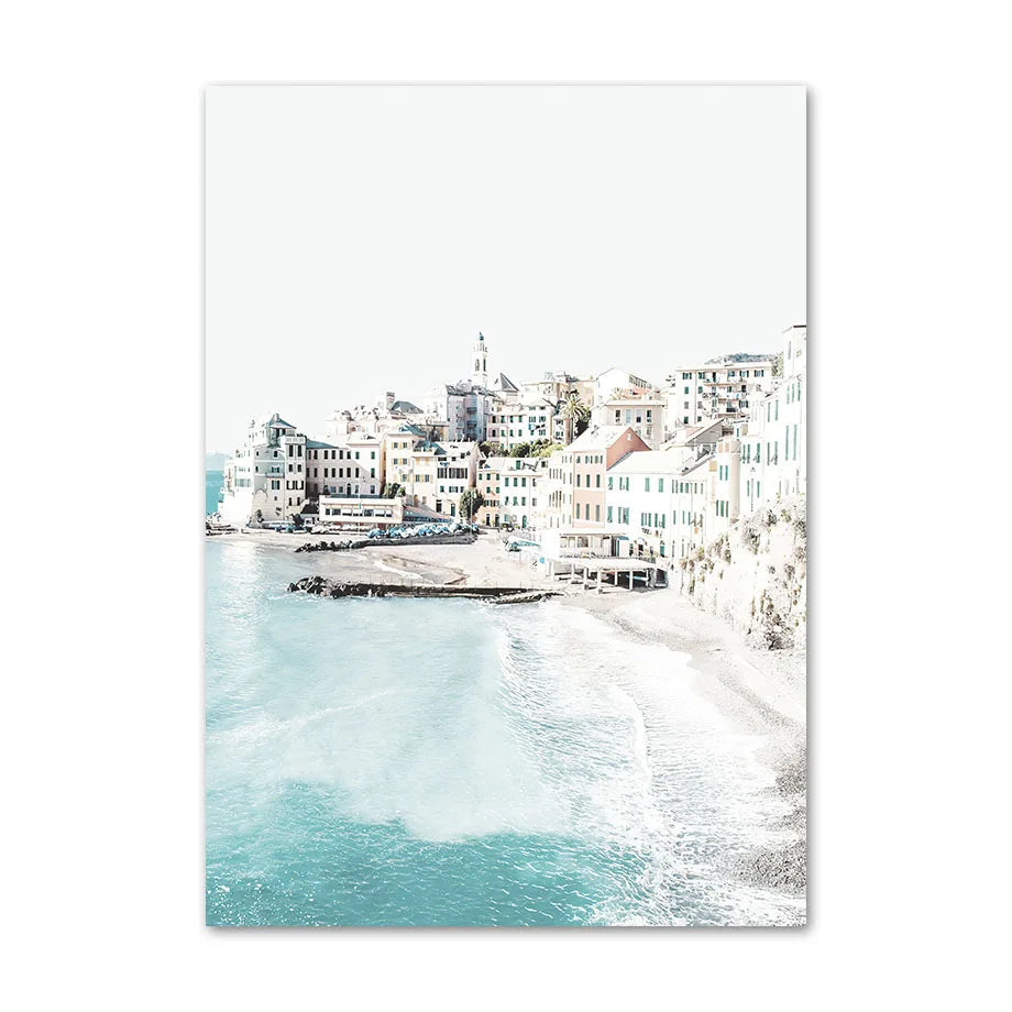 Affiche en toile SANTORINI BEACH