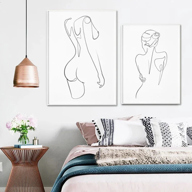 Affiche en toile abstraite SCANDI WOMAN
