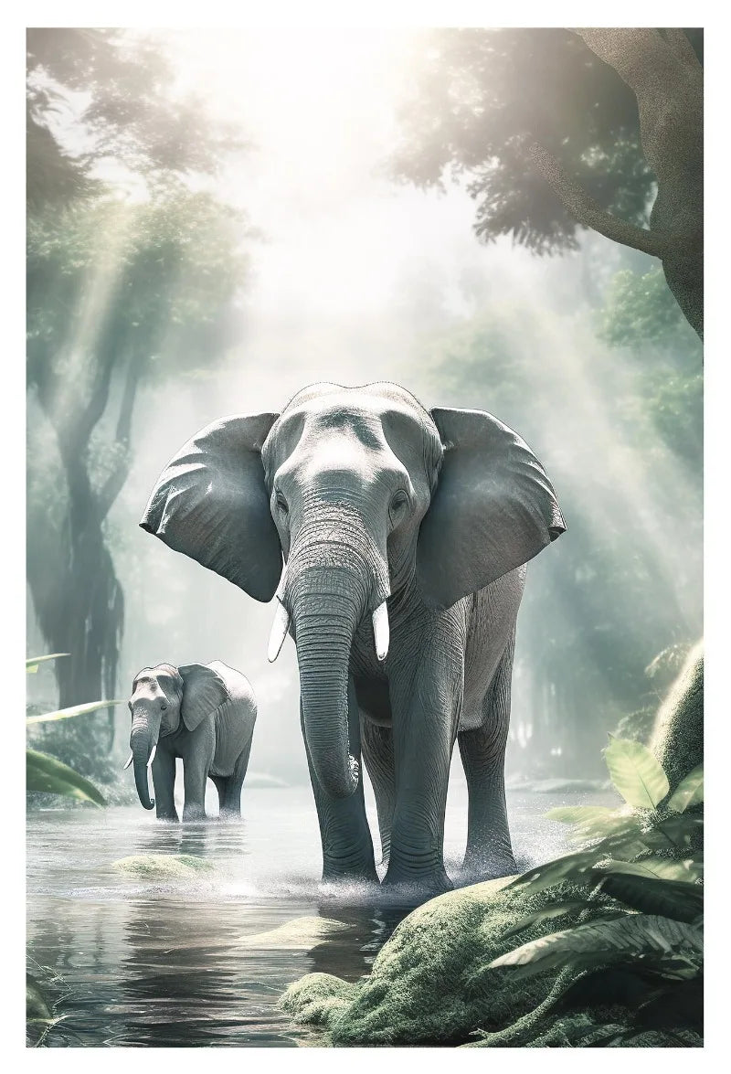 Affiche en toile FORET TROPICALE ANIMAL
