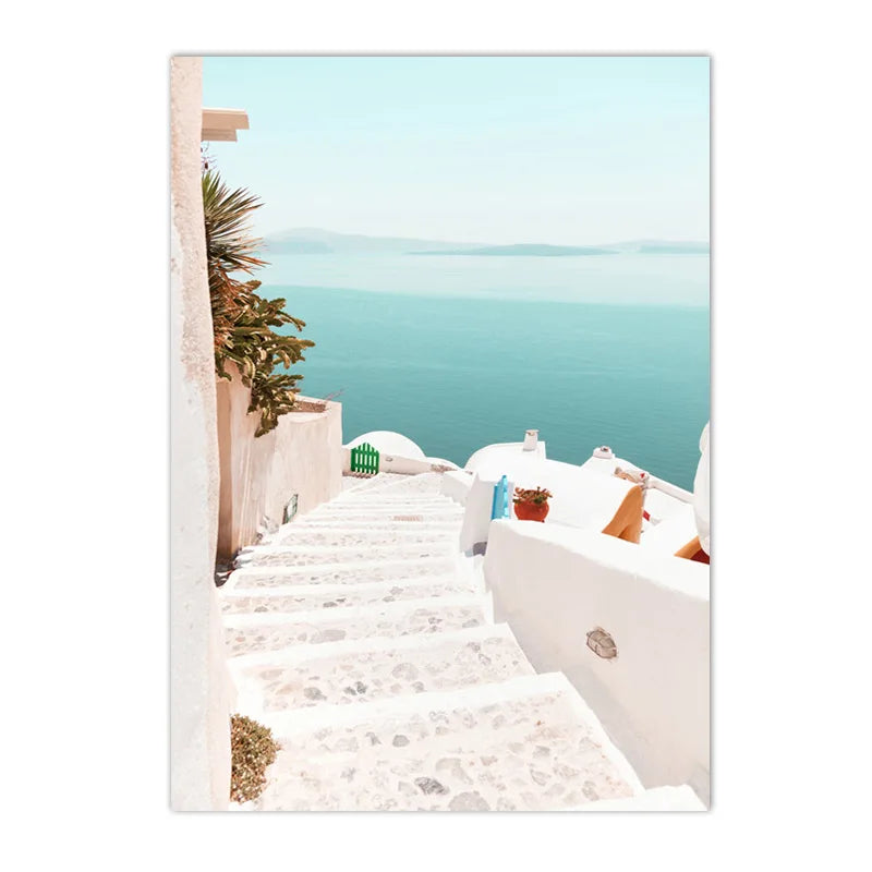Affiche en toile ISLAND SANTORINI