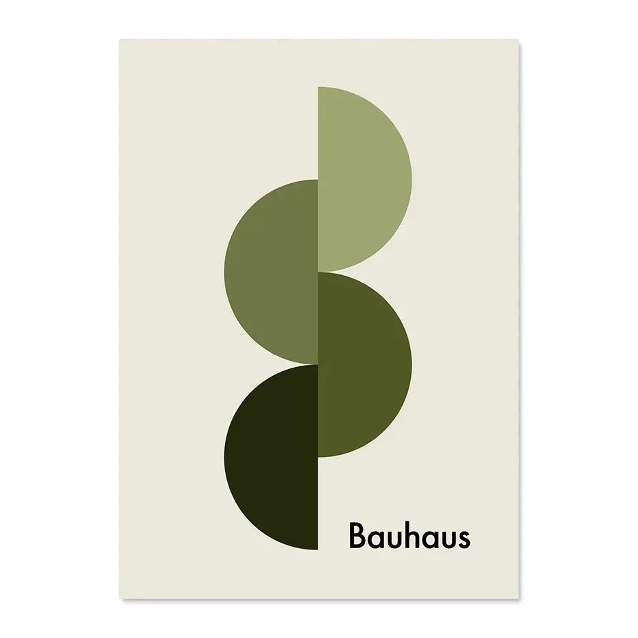 Affiche en toile BAUHAUS SCANDINAVE VERT