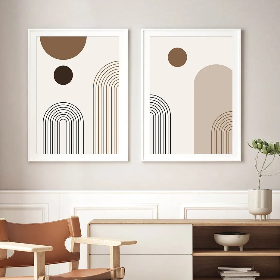 Set de 3 affiches en toile abstraite ARCHY
