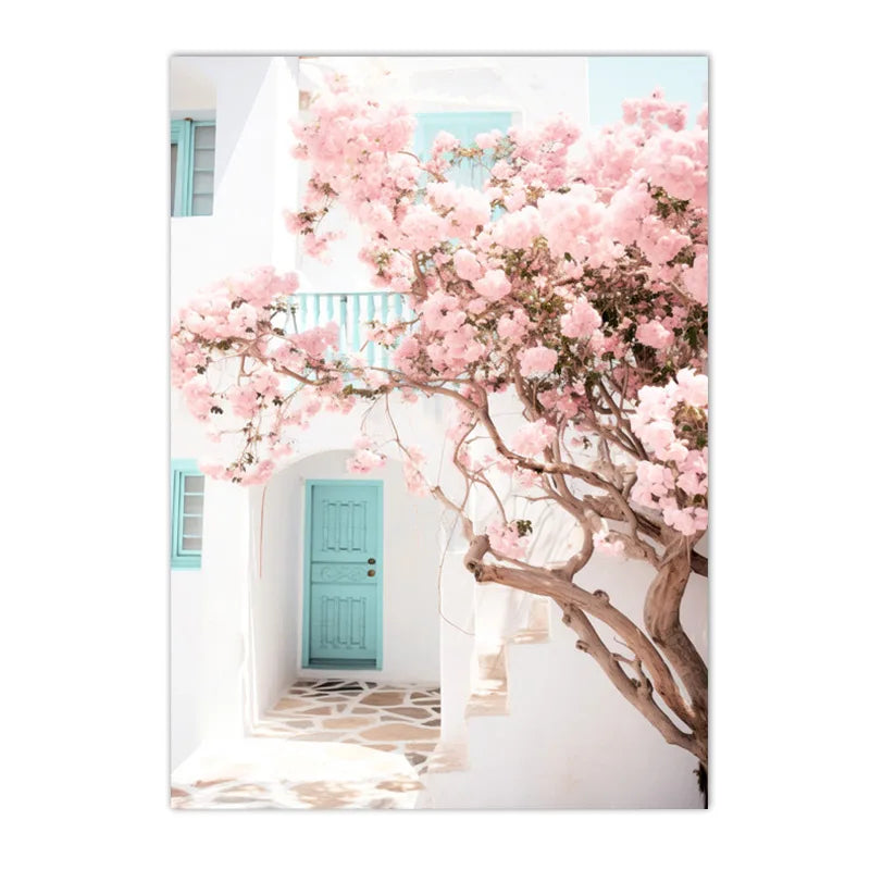 Affiche en toile ISLAND SANTORINI