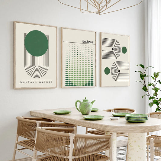 Affiche en toile BAUHAUS CIRCLE GREEN