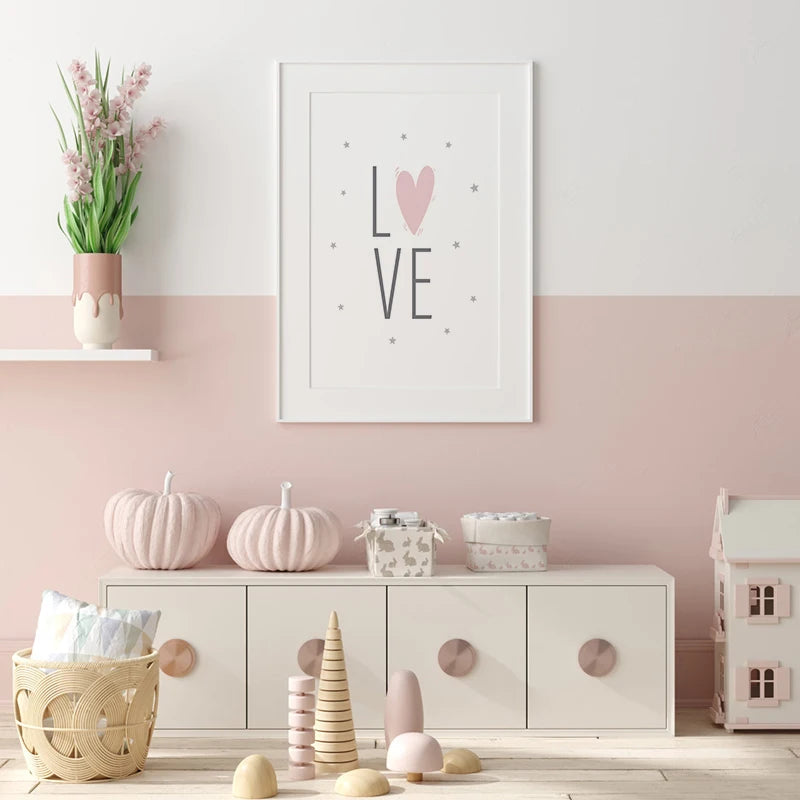 Set de 3 affiches sur toile "TENDRESSE"