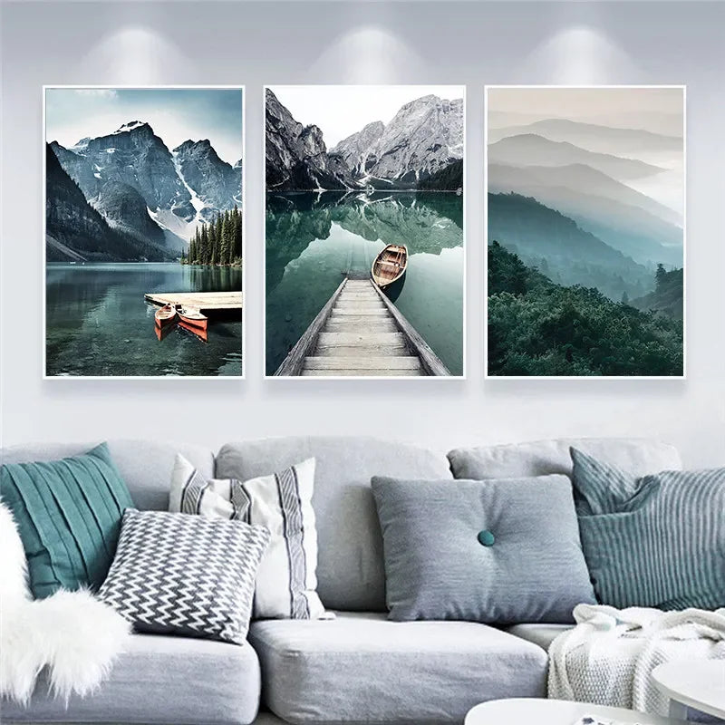 Affiche en toile PAYSAGE NORDIC