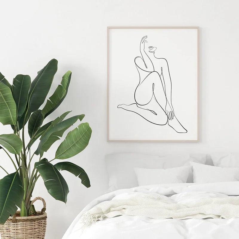 Affiche en toile abstraite SCANDI WOMAN