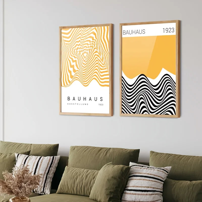 Set de 2 affiches en toile BAUHAUS YELLOW