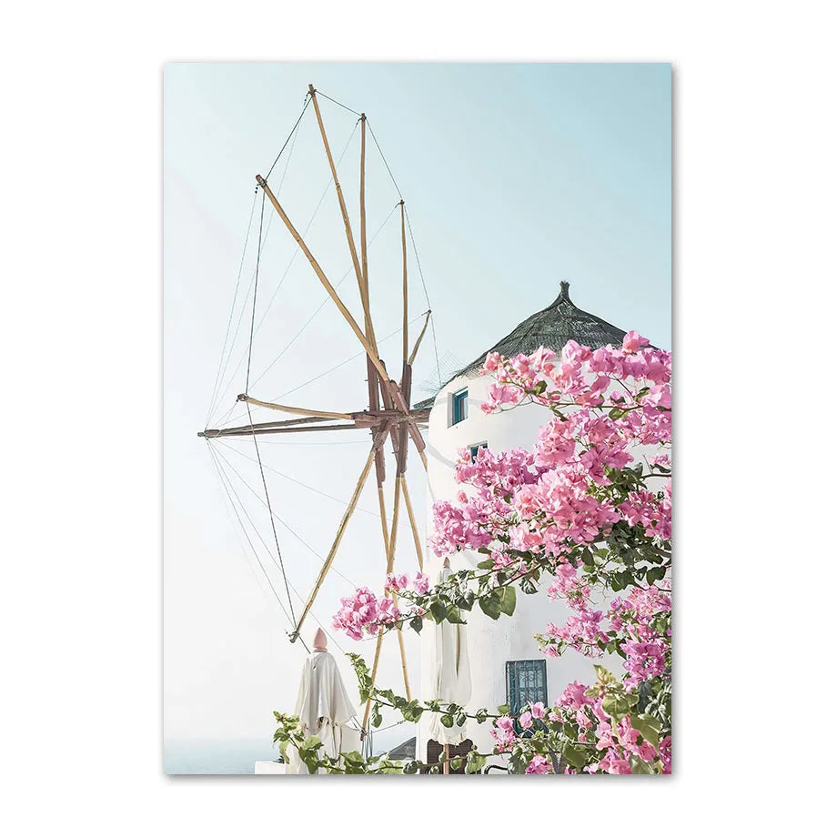 Affiche en toile SANTORINI BEACH