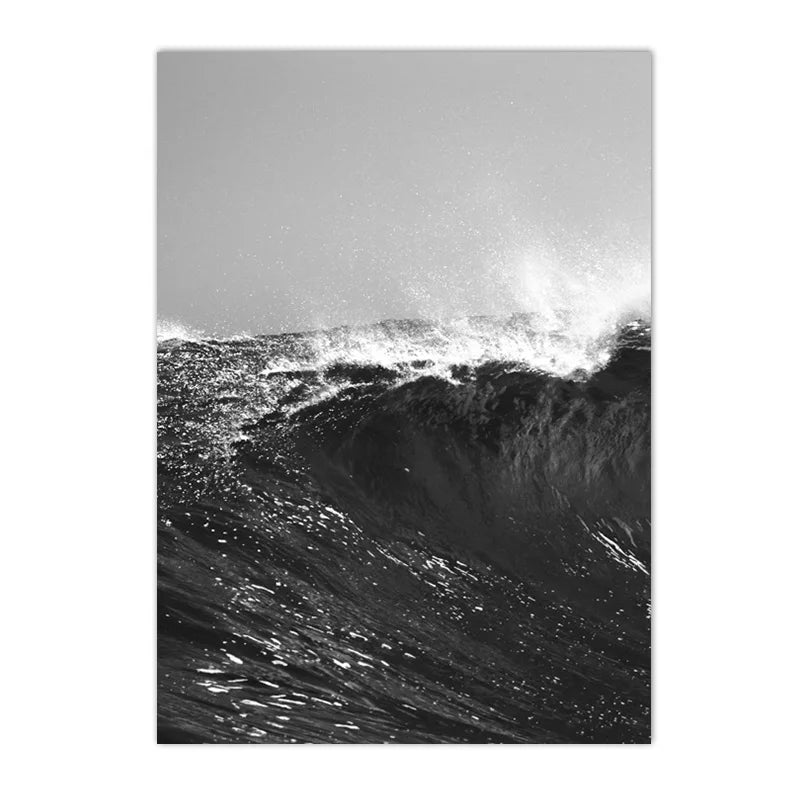 Set de 3 affiches en toile OCEAN WAVES
