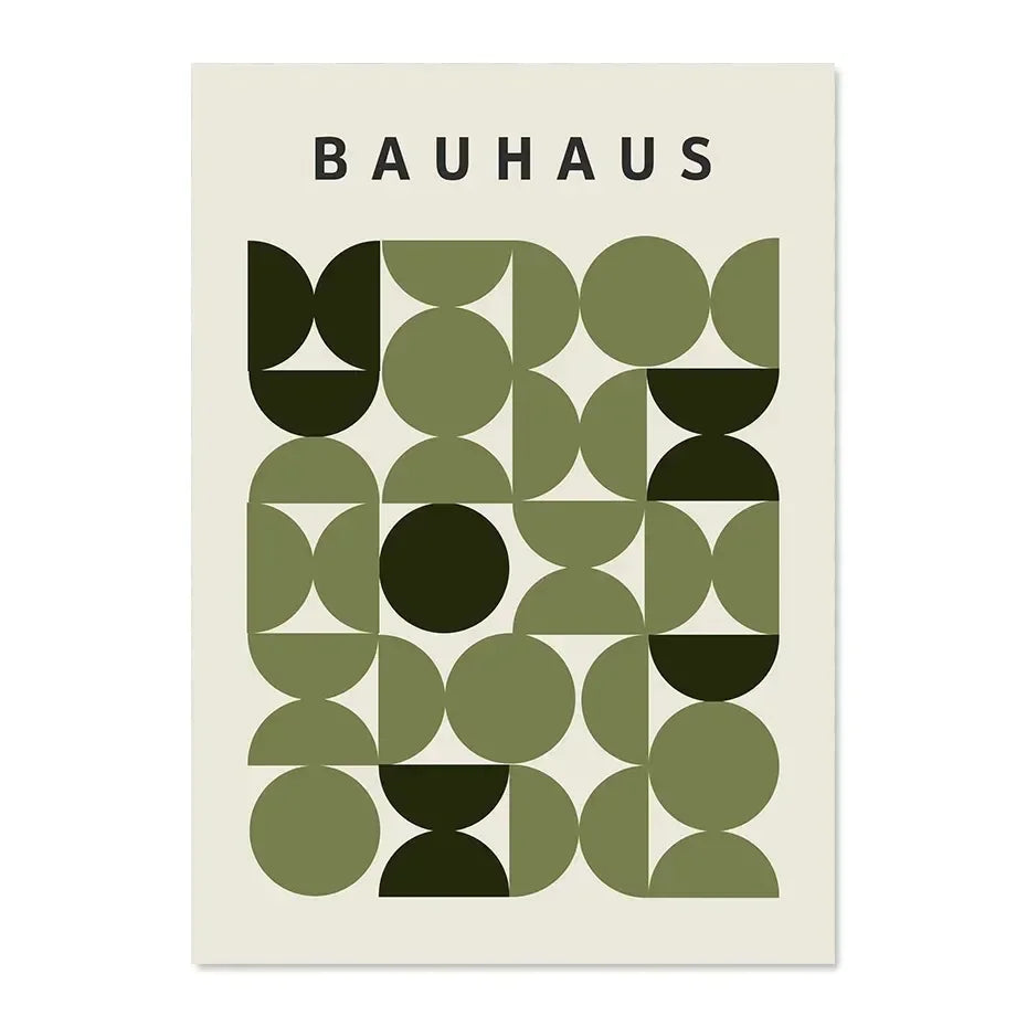 Affiche en toile BAUHAUS SCANDINAVE VERT