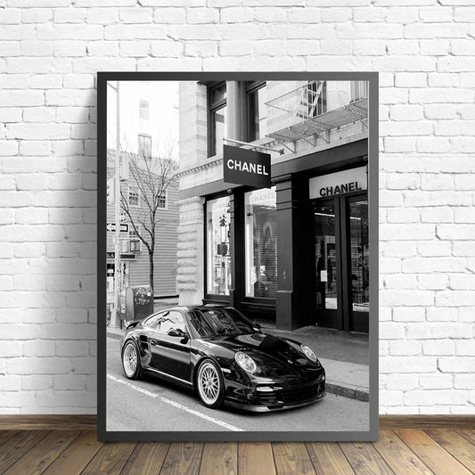 Affiche Porche boutique Chanel