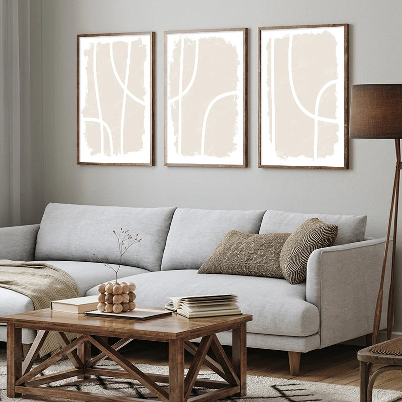 Affiche en toile abstraite NEUTRAL BEIGE
