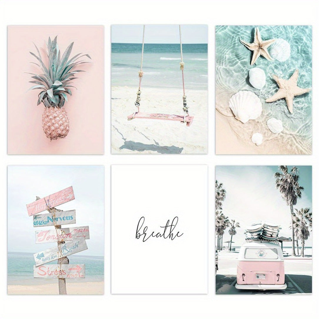 Set de 6 affiches SUMMER BEACH