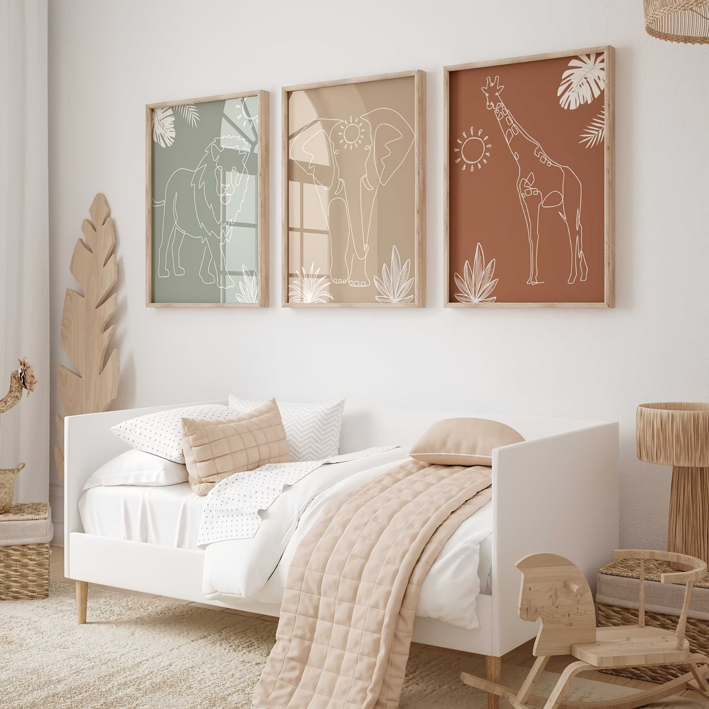 Set de 3 affiches sur toile "ZOO"